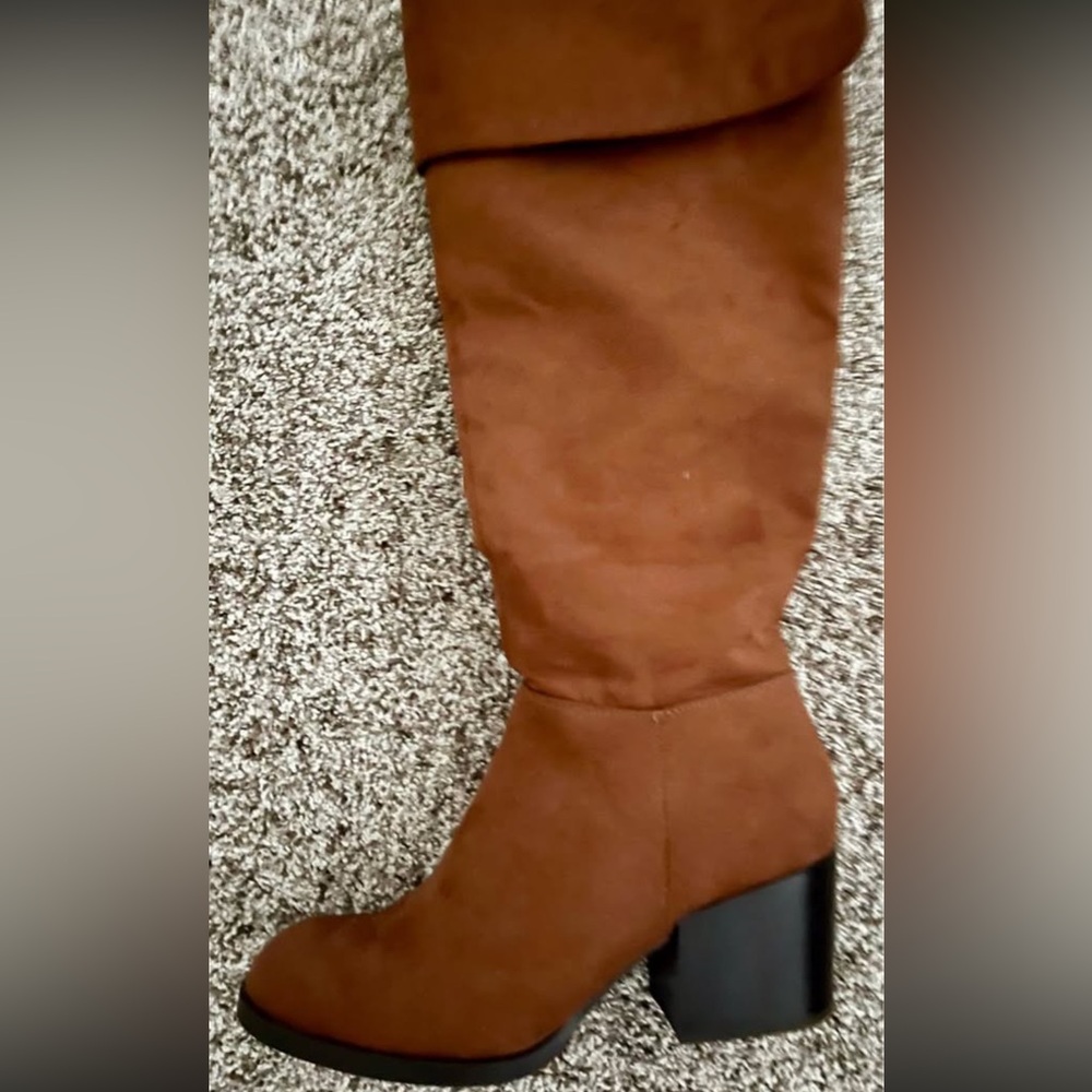 Elegant Tan Over the Knee Boots